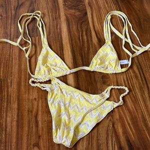 Frankies Bikinis Yellow Bikini